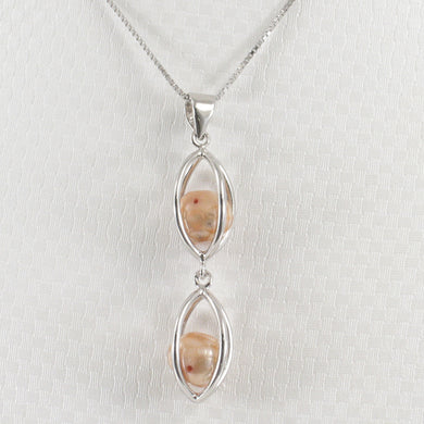Sterling Silver 925 Lucky Lantern Beige Pearl Pendant