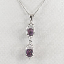 Load image into Gallery viewer, 9209945-Sterling-Silver-925-Lucky-Lantern-Design-Purple-Cultured-Pearl-Pendant