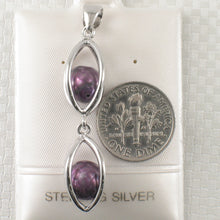 Load image into Gallery viewer, 9209945-Sterling-Silver-925-Lucky-Lantern-Design-Purple-Cultured-Pearl-Pendant