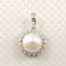 Load image into Gallery viewer, 9209950-Genuine-Cultured-Pearl-Solid-Sterling-Silver-Enhancer-Pendant