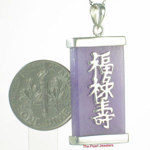 9210042-Sterling-Silver-Three-Stars-of-Luck-Tablet-Lavender-Jade-Oriental-Pendant
