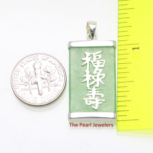 9210043-Sterling-Silver-Three-Stars-of-Luck-Tablet-Green-Jade-Oriental-Pendant