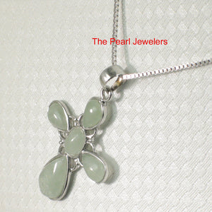 9210133-Solid-Sterling-Silver-Celadon-Green-Jade-Christian-Cross-Pendant