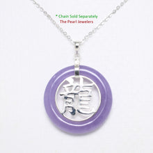 Load image into Gallery viewer, 9210172-Solid-Sterling-Silver-Oriental-Dragon-Lavender-Jade-Pendant-Chain