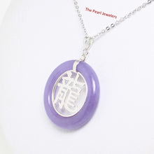 Load image into Gallery viewer, 9210172-Solid-Sterling-Silver-Oriental-Dragon-Lavender-Jade-Pendant-Chain
