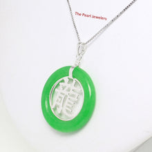 Load image into Gallery viewer, 9210173-Solid-Sterling-Silver-Oriental-Dragon-Green-Jade-Pendant-Chain