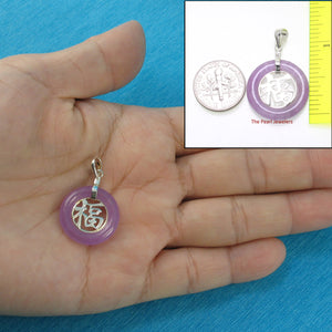 9210222-Solid-Sterling-Silver-Good-Fortunes-Lavender-Jade-Pendant-Necklace