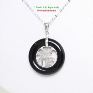9210241-Sterling-Silver-Good-Fortunes-Black-Onyx-Oriental-Style-Pendants
