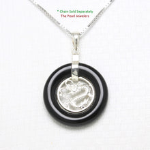 Load image into Gallery viewer, 9210251-Solid-Sterling-Silver-Dragon-Design-Black-Onyx-Lucky-Pendant