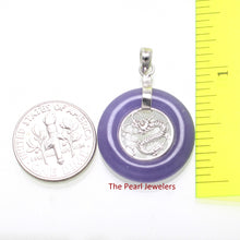Load image into Gallery viewer, 9210252-Lavender-Jade-925-Sterling-Silver-Dragon-Pendants-Necklace