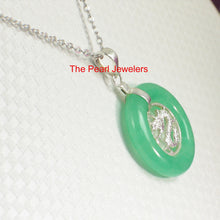 Load image into Gallery viewer, 9210253-Green-Jade-925-Sterling-Silver-Dragon-Pendant-Necklace