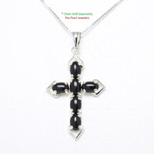 Load image into Gallery viewer, 9210291-Christian-Cross-Pendant-Craft-Black-Onyx-Sterling-Silver