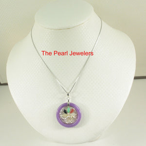 9210302-Solid-Silver-Multi-Color-Jade-Flower-Baskets-Lavender-Jade-Pendant-Necklace