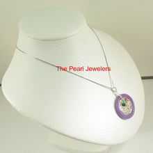 Load image into Gallery viewer, 9210302-Solid-Silver-Multi-Color-Jade-Flower-Baskets-Lavender-Jade-Pendant-Necklace