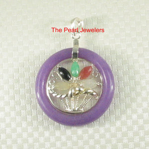 9210302-Solid-Silver-Multi-Color-Jade-Flower-Baskets-Lavender-Jade-Pendant-Necklace