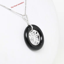 Load image into Gallery viewer, 9210351-Sterling-Silver-Love-Ai-On-Black-Onyx-Oriental-Pendant