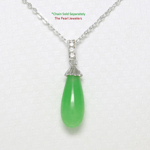 9210443-Hand-Carved-Green-Jade-Cubic-Zirconia-Sterling-Silver-Pendant