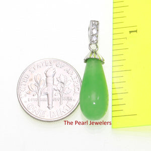 9210443-Hand-Carved-Green-Jade-Cubic-Zirconia-Sterling-Silver-Pendant