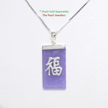 Load image into Gallery viewer, 9210472-Solid-Sterling-Silver-Good-Fortune-Lavender-Jade-Pendant