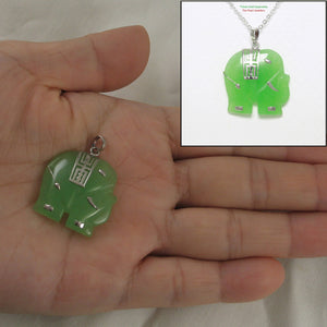 9210483-Solid-Sterling-Silver-Hand-Carved-Green-Jade-Elephant-Pendant