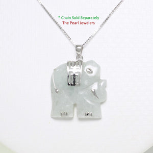 9210484-Solid-Silver-Hand-Carved-Elephant-Celadon-Green-Jade-Pendant