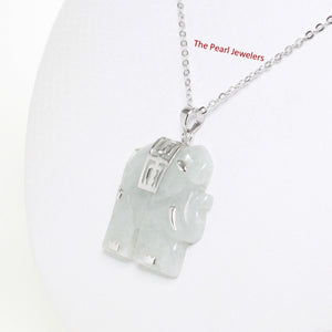 9210484-Solid-Silver-Hand-Carved-Elephant-Celadon-Green-Jade-Pendant