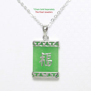 9210563-Solid-Sterling-Silver-Good-Fortune-Green-Jade-Pendant-Necklace