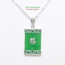 Load image into Gallery viewer, 9210573-Green-Jade-Oriental-Good-Fortunes-Solid-Sterling-Silver-Pendant