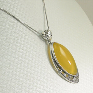 9210644-Solid-Sterling-Silver-Marquise-Cut-Yellow-Agate-Pendant-Necklace