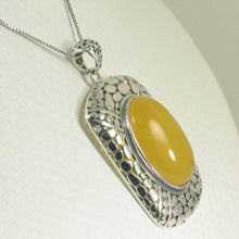 Load image into Gallery viewer, 9210654-Solid-Sterling-Silver-Faceted-Oval-Yellow-Agate-Pendant-Necklace