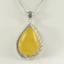 Load image into Gallery viewer, 9210724-Solid-Sterling-Silver-Golden-Agate-Pendant-Necklace