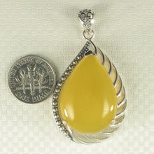 Load image into Gallery viewer, 9210724-Solid-Sterling-Silver-Golden-Agate-Pendant-Necklace