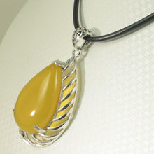 Load image into Gallery viewer, 9210724-Solid-Sterling-Silver-Golden-Agate-Pendant-Necklace