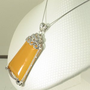 9210734-Solid-Sterling-SilverLarge-Cabochon-Honey-Agate-Pendant