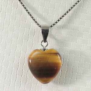 9210800-Genuine-Brown-Heart-Tiger-Eye-Solid-Sterling-Silver-Pendant