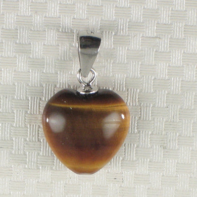 9210800-Genuine-Brown-Heart-Tiger-Eye-Solid-Sterling-Silver-Pendant