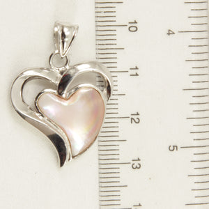 9211110-Real-Sterling-Silver-.925-Mother-of-Pearl-Heart-Pendant
