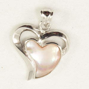 9211110-Real-Sterling-Silver-.925-Mother-of-Pearl-Heart-Pendant
