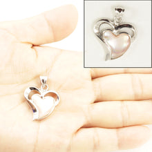 Load image into Gallery viewer, 9211110-Real-Sterling-Silver-.925-Mother-of-Pearl-Heart-Pendant
