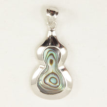 Load image into Gallery viewer, 9211112-Sterling-Silver-.925-Unique-Gourd-Mother-of-Pearl-Pendant