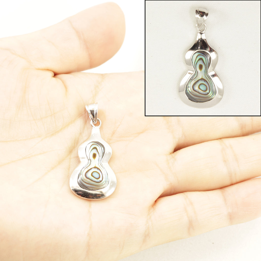 9211112-Sterling-Silver-.925-Unique-Gourd-Mother-of-Pearl-Pendant