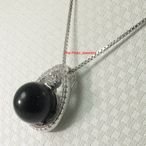 9219821-Beautiful-Black-Onyx-Pendant-Sterling-Silver-60-Cubic-Zirconia