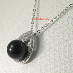 9219821-Beautiful-Black-Onyx-Pendant-Sterling-Silver-60-Cubic-Zirconia