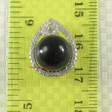 9219821-Beautiful-Black-Onyx-Pendant-Sterling-Silver-60-Cubic-Zirconia