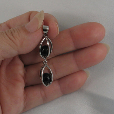 9219941-Black-Onyx-Beads-Caged-Solid-Sterling-Silver-Lucky-Lanterns-Pendant