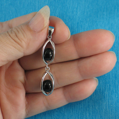 9219946-Black-Obsidian-Beads-Caged-Solid-Sterling-Silver-Lucky-Lanterns-Pendant