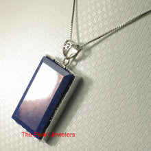 Load image into Gallery viewer, 9220022-Solid-Sterling-Silver-Rectangle-Blue-Lapis-Lazuli-Pendant-Necklace