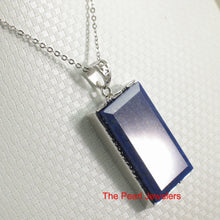 Load image into Gallery viewer, 9220022-Solid-Sterling-Silver-Rectangle-Blue-Lapis-Lazuli-Pendant-Necklace