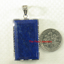 Load image into Gallery viewer, 9220022-Solid-Sterling-Silver-Rectangle-Blue-Lapis-Lazuli-Pendant-Necklace