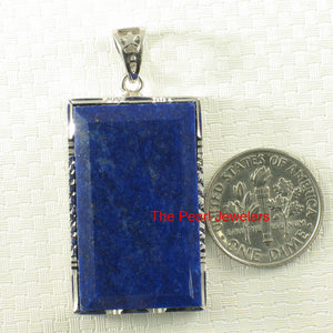 9220022-Solid-Sterling-Silver-Rectangle-Blue-Lapis-Lazuli-Pendant-Necklace